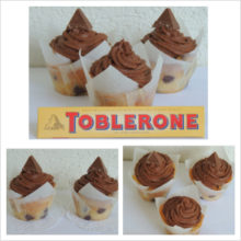 Toblerone cupcakes + choco ganache