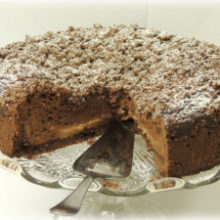 Tvarohovo-pudingový čokoládový koláč