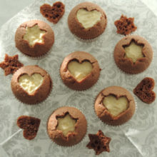 Orechové muffinky s vanilkovým krémom